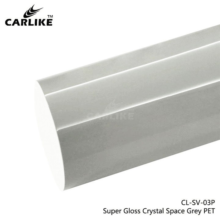 کاور PPF کارلایک رنگ طوسی کریستال براق محافظ بدنه خودرو Carlike Super Gloss Crystal Space Grey Vinyl